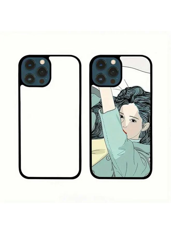 Black Blank Sublimation Phone Case For iPhone 15 Pro Heat Transfer 2D - Image 4